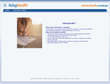 Tablet Screenshot of evoucherrx.relayhealth.com